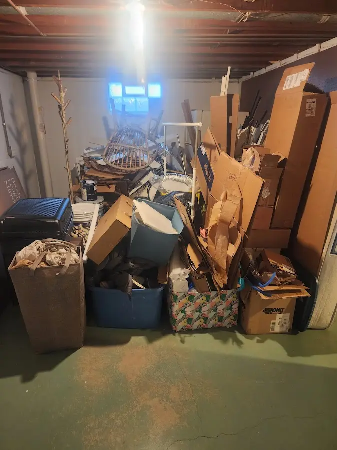 Roll-off dumpster container at job site for 6 Yard Dumpster Rental in Orchard City